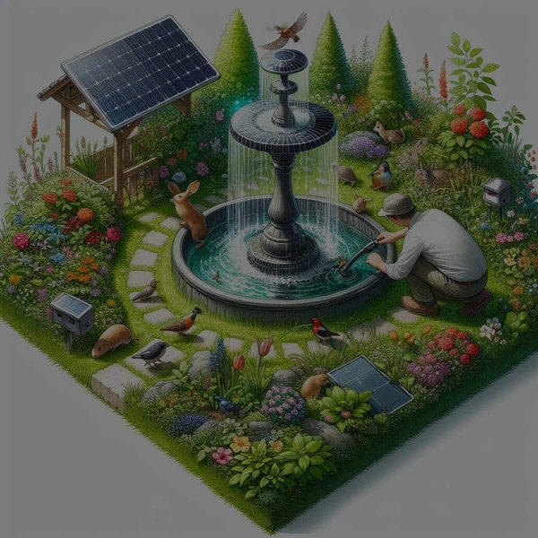 Comment installer une fontaine solaire dans un petit jardin pour attirer la faune ?