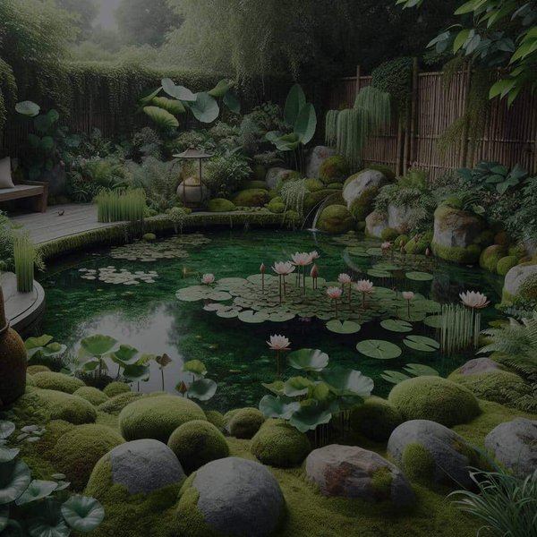 Quelle approche pour un jardin aquatique extérieur peu exigeant en entretien ?