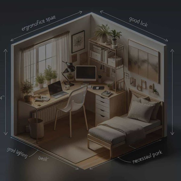Comment intégrer un coin bureau ergonomique dans une petite chambre d'adulte?